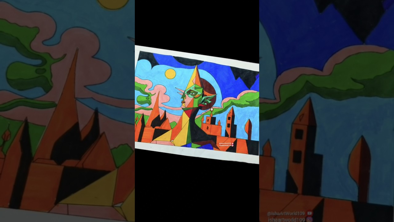 Cubism Art 🎭 Cubism Painting #cubism #cubismart #shorts #viral #shortvideo #painting #youtubeshorts