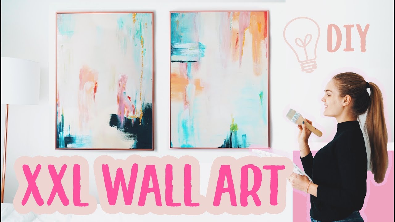 WALL ART DIY - Abstrakte Bilder malen Tutorial // I'mJette