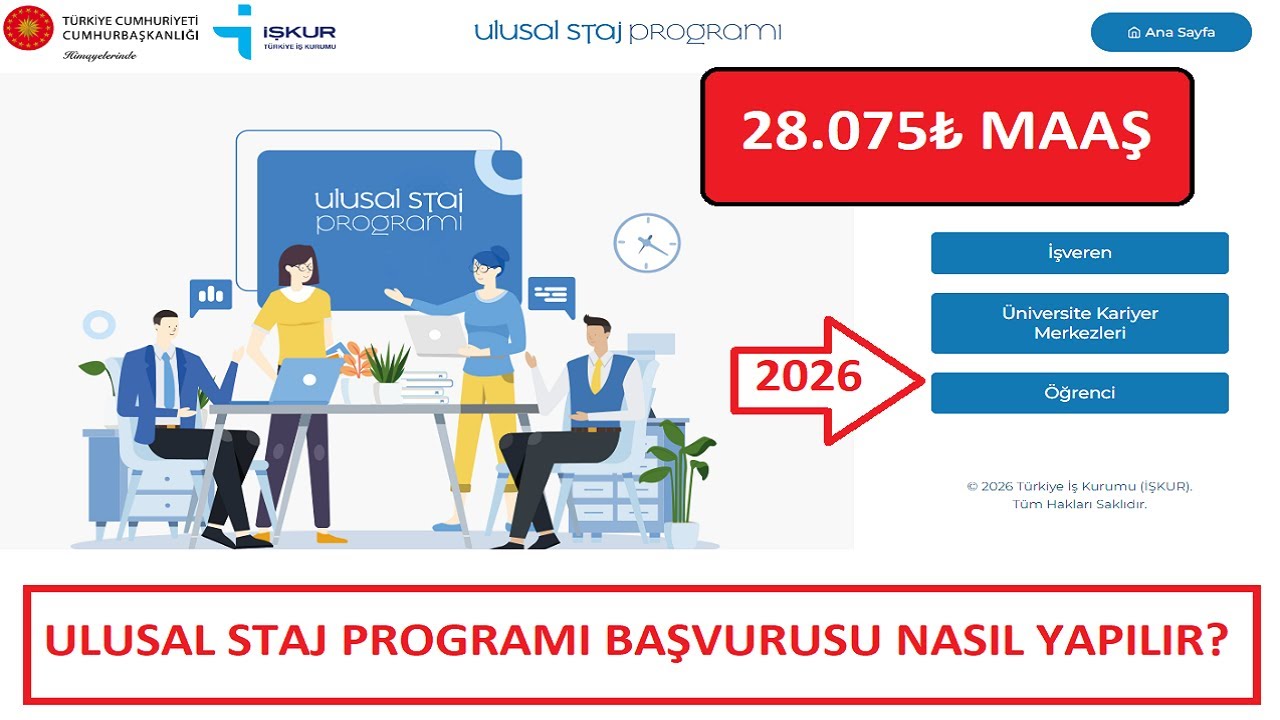 2026 ULUSAL STAJ PROGRAMI BAŞVURUSU NASIL YAPILIR? (ULUSAL STAJ PROGRAMI NEDİR?) USP 2026