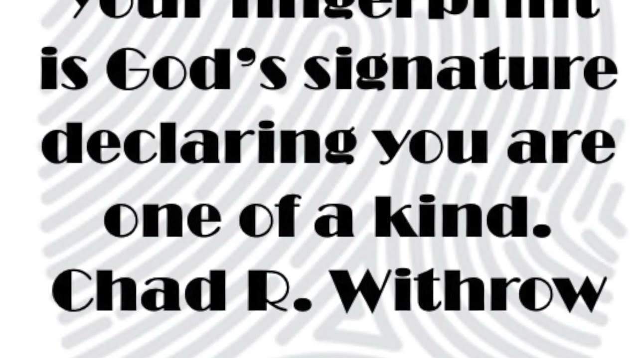 The Fingerprint of God