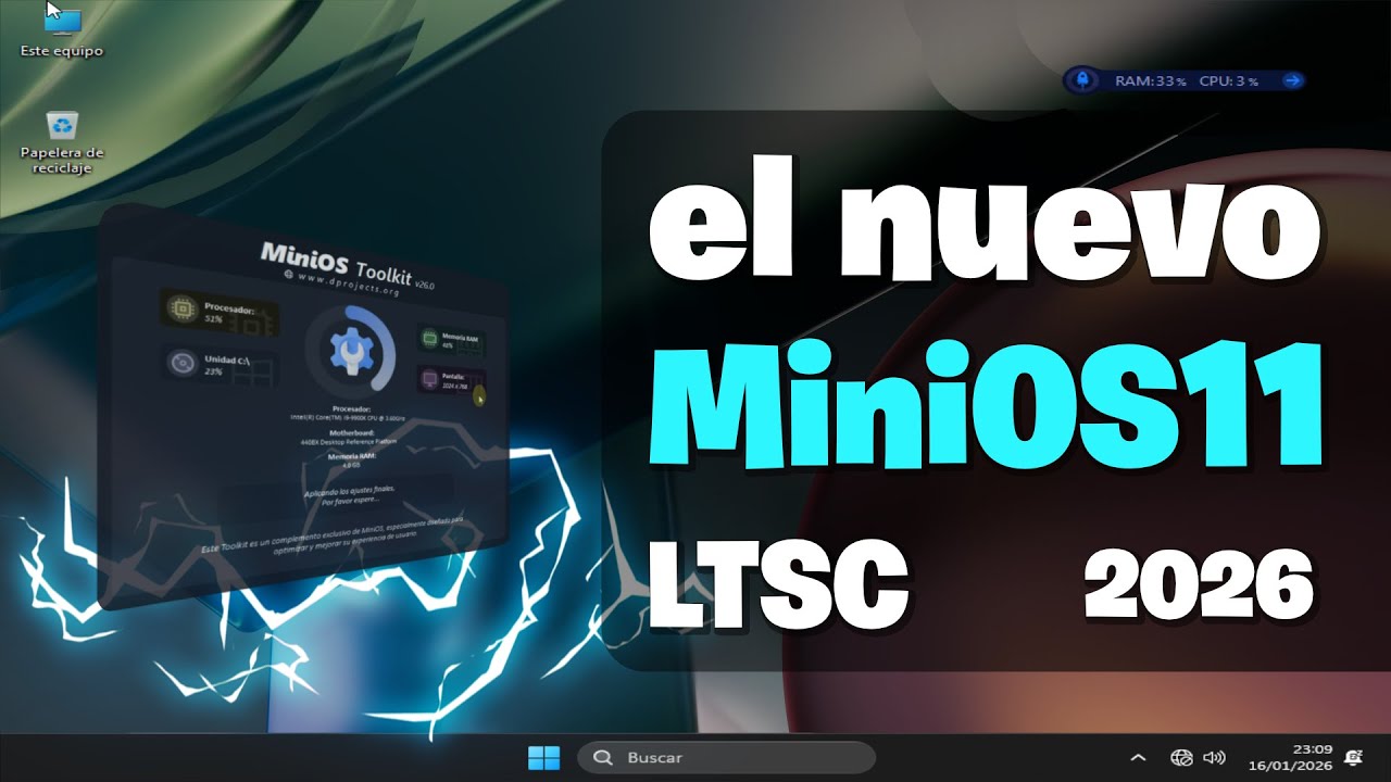 MiniOS11 LTSC 2026: El Windows 11 más ligero y optimizado #xdoofy92 #dprojects #windows11