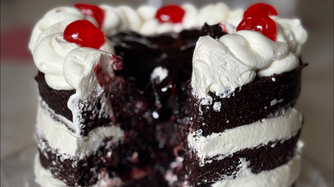 How to make Black Forest cake at home| simple chocolate cake| soft, moist & delicious