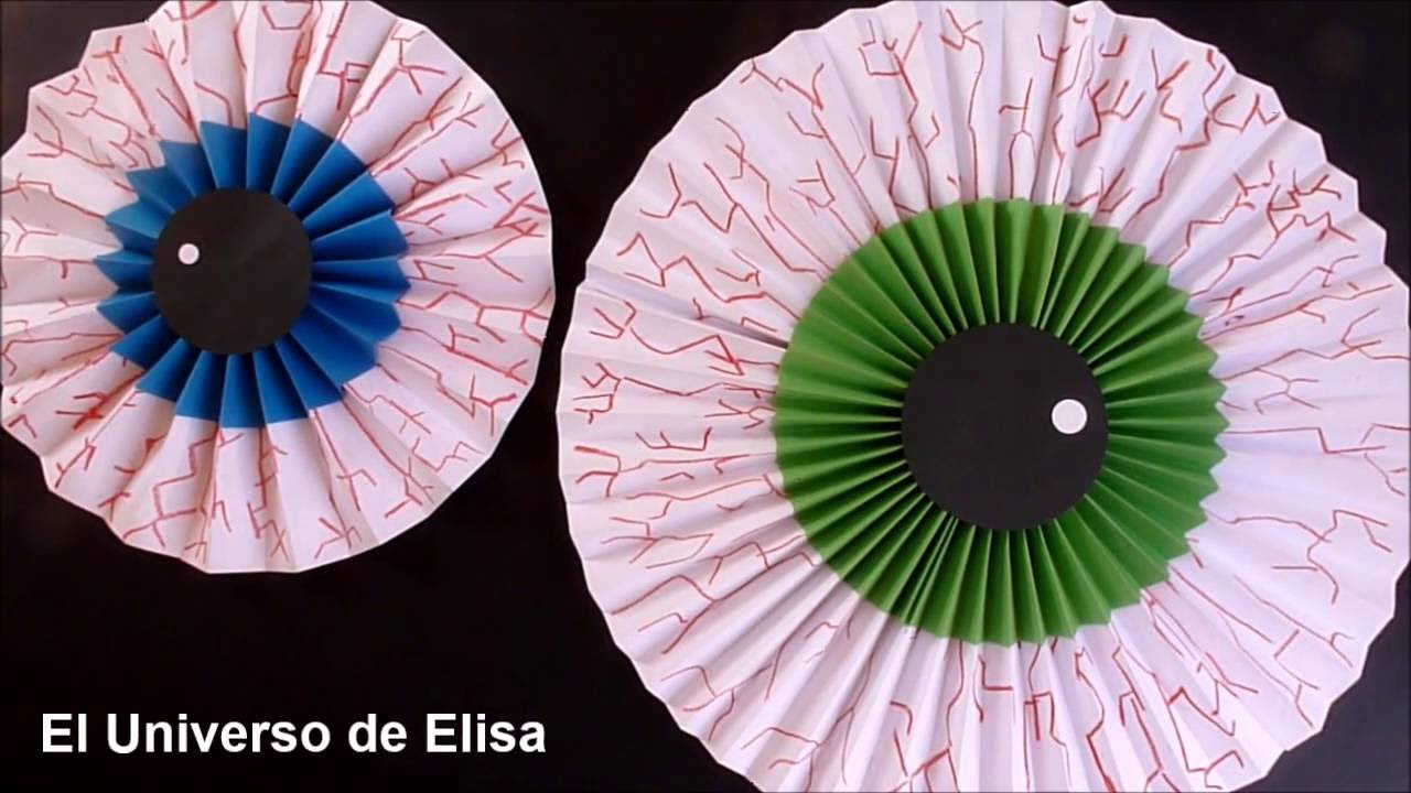 Decoración para Halloween/Dia de los muertos, Ojo Ensangrentado, Paper Bloodied Eye