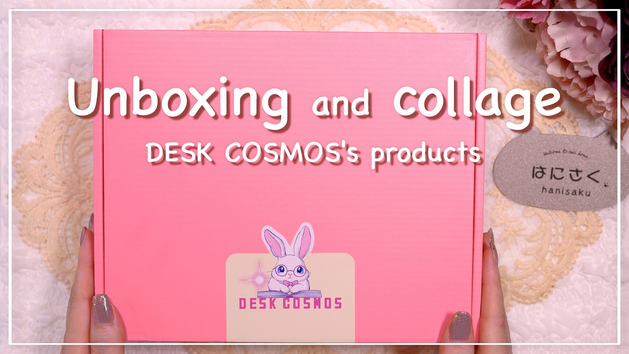 [ASMR] DeskCosmos🐰開封とグリーンコラージュ💚  |   unboxing  | collage