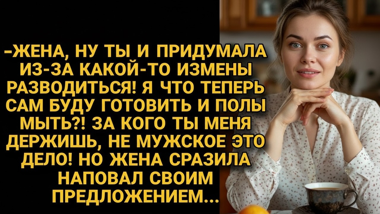 -Какой развод? измена не повод! но жена сразила наповал предложением...