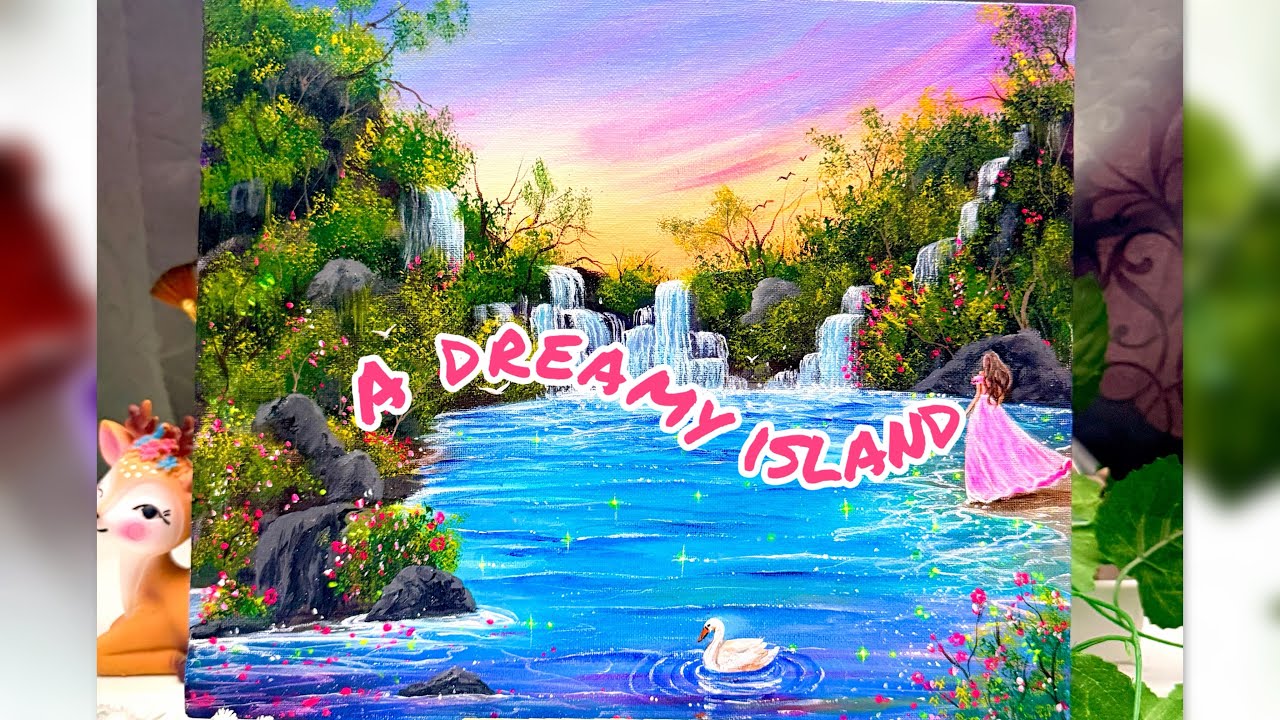 Island of Sunset | Acrylic Painting Process