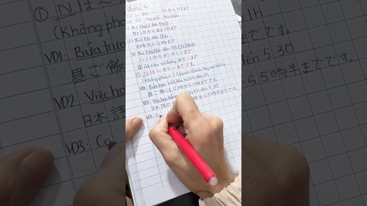Bài 4 - Phần 3: Nは...から....までです。 