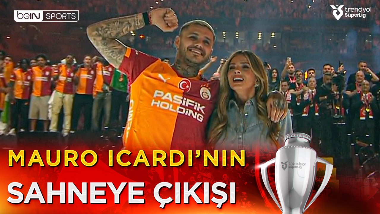 Mauro Icardi'nin Sahneye &Ccedil;ıkış Anları | Galatasaray 26. Şampiyonluk Kutlamaları