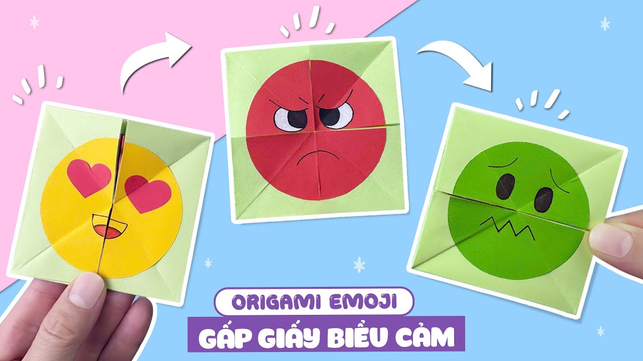 Hướng Dẫn Gấp Trò Chơi Origami Biểu Tượng Cảm Xúc Đơn Giản / Origami Emoji