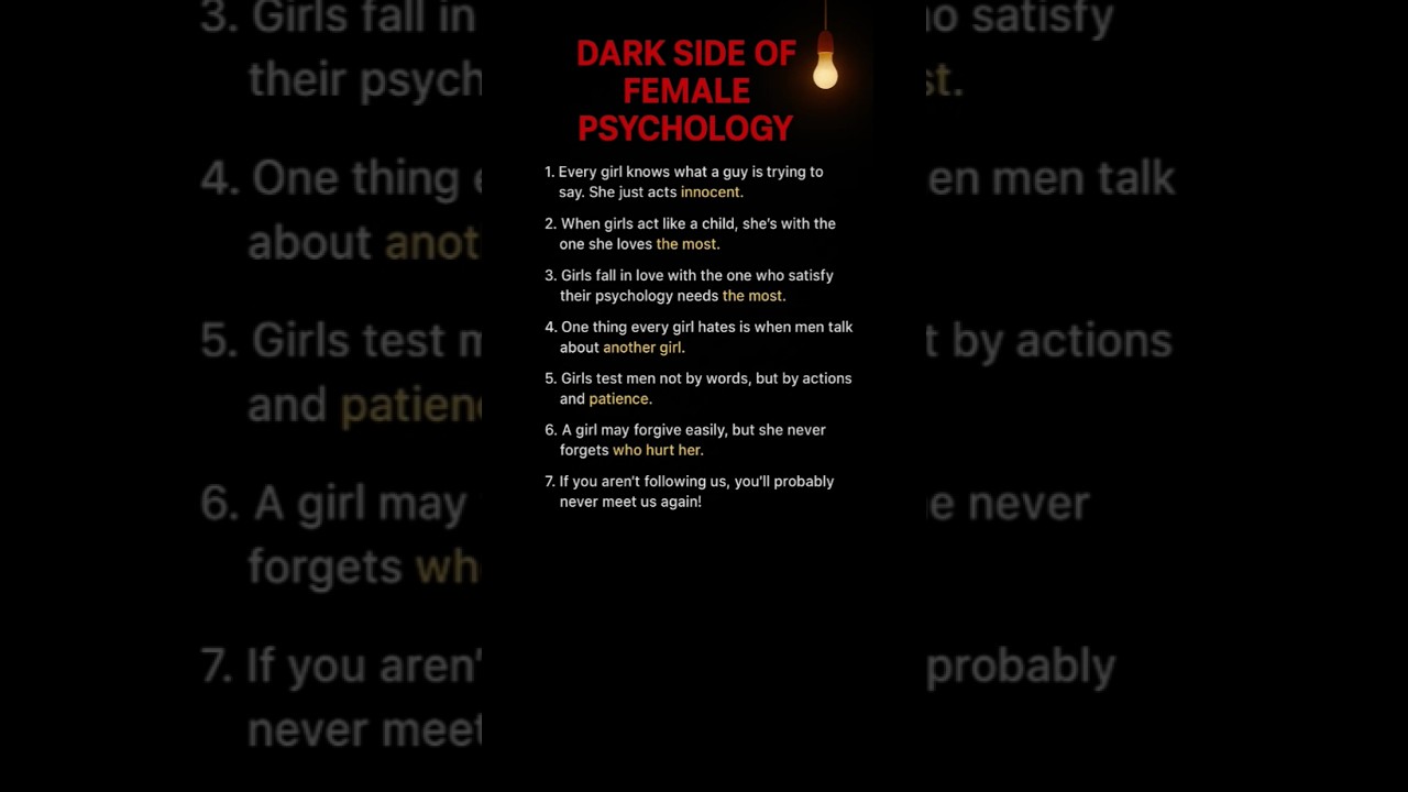 &ldquo;The Untold Side of Girls&rsquo; Psychology 💭🔥&rdquo;#shorts#darkpsychology#quotes