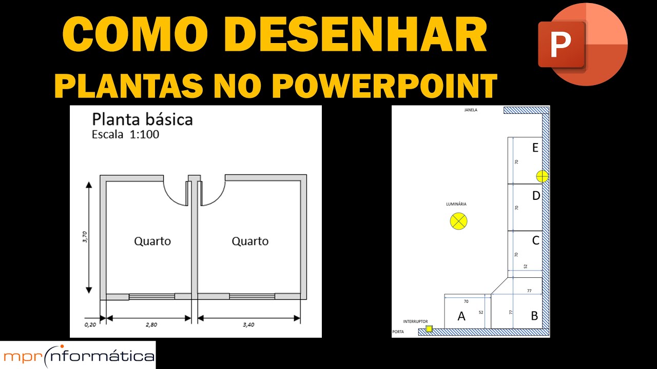 Como Desenhar Plantas No POWERPOINT