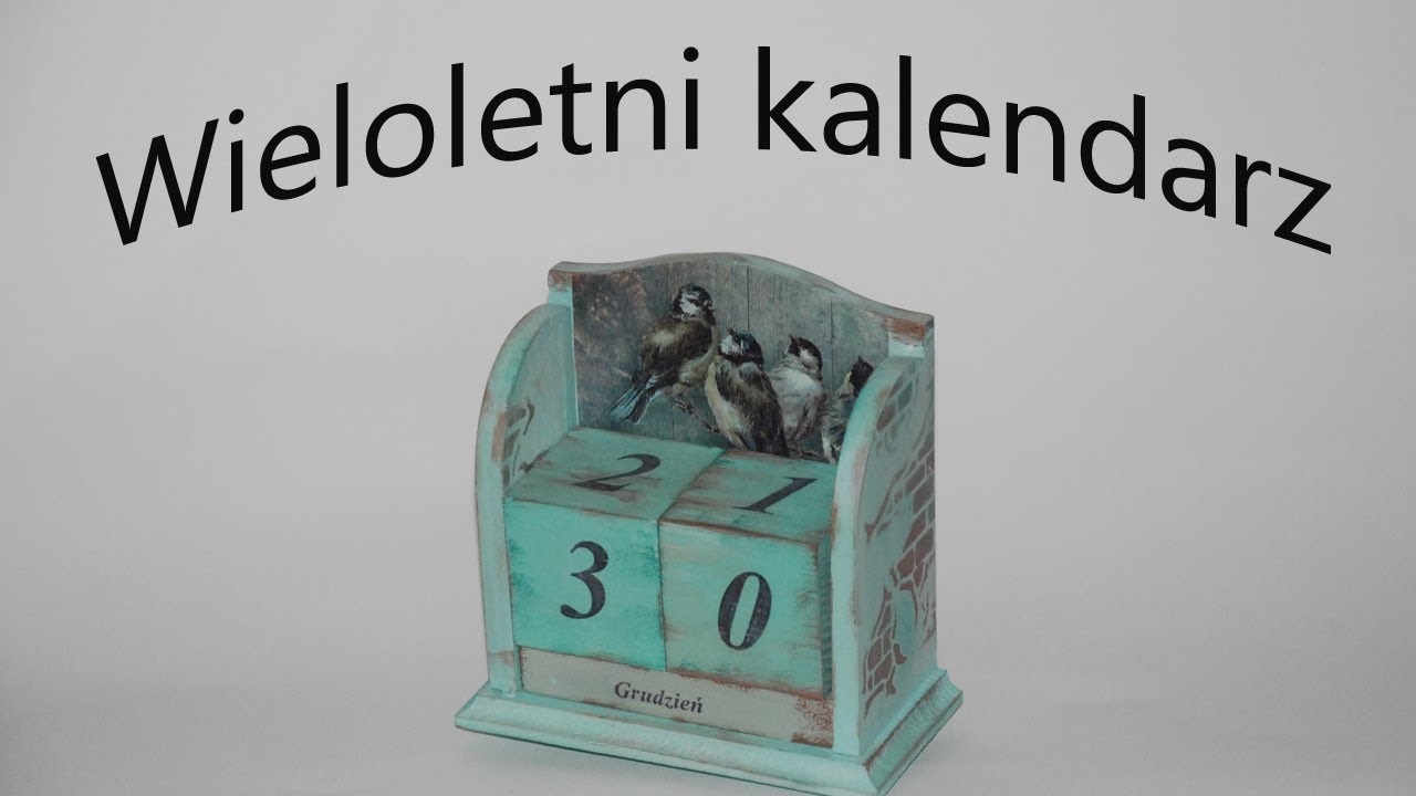 Decoupage krok po kroku - wieloletni kalendarz  - poradnik