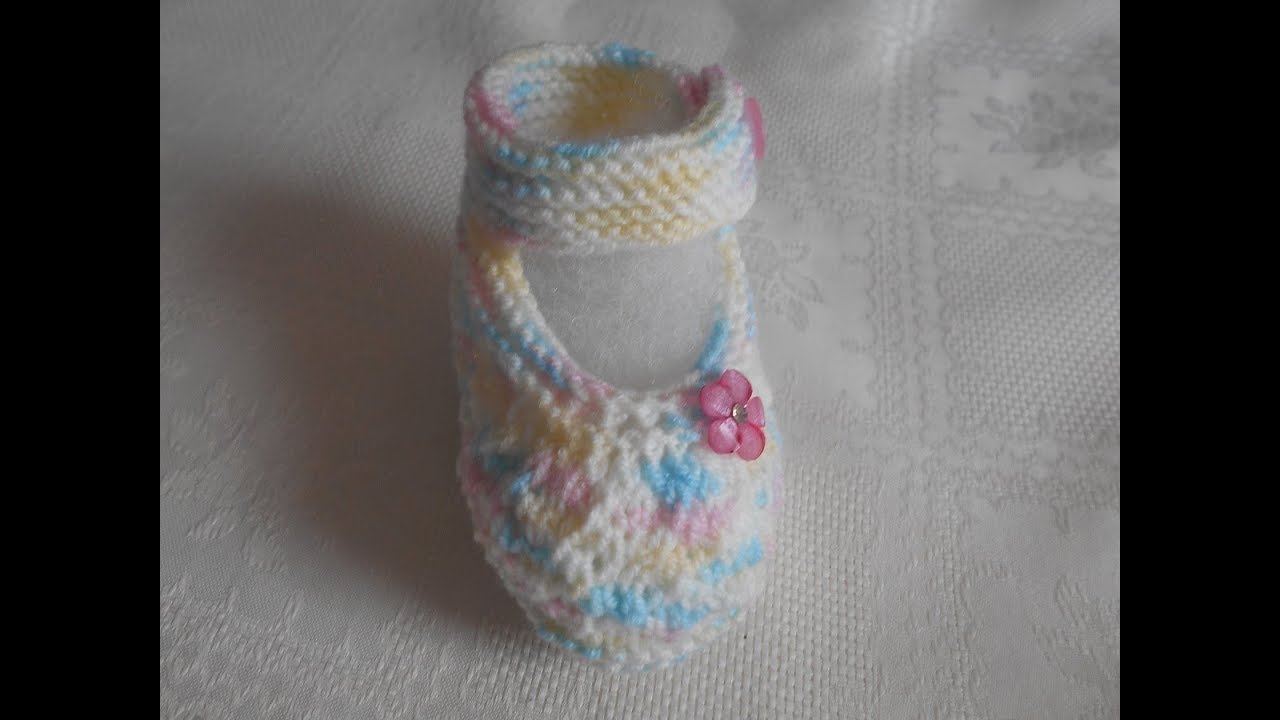 Zapato para bebe en dos agujas #2