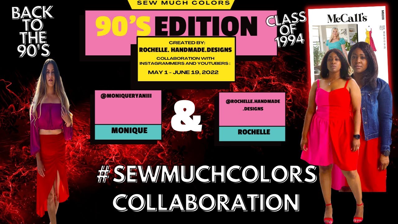 #221: #SewMuchColors: 90s Edition: Sewing Series! Make #4 of 8 - Dress (McCall's 8209) + #memademay
