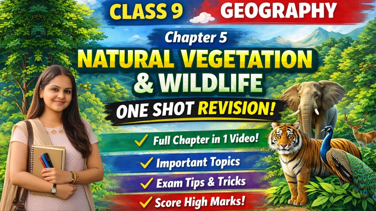 Class 9 Geography Chapter 5 Natural vegetation and wild life | One Shot Revision #class9geography