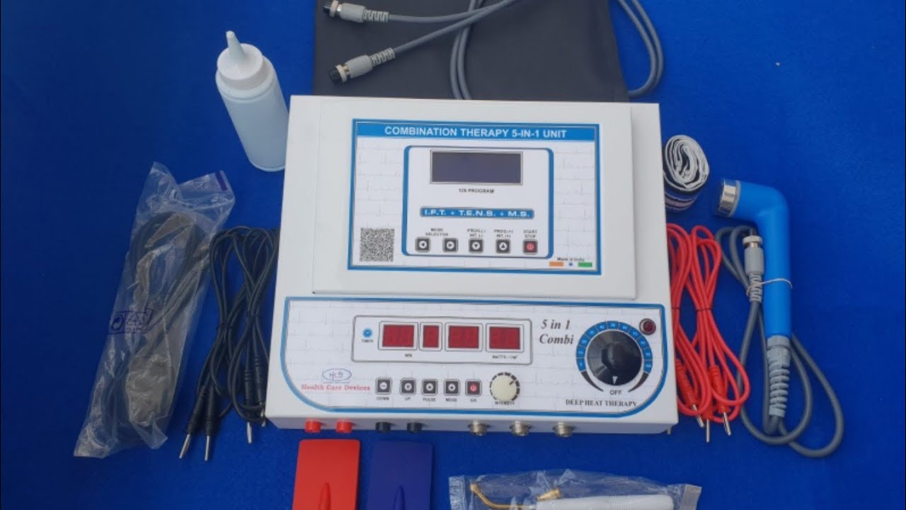 IFT + TENS + MS + Ultrasonic + Deep Heat Therapy 5 in 1 machine Uses Physiotherapy #shortvideo