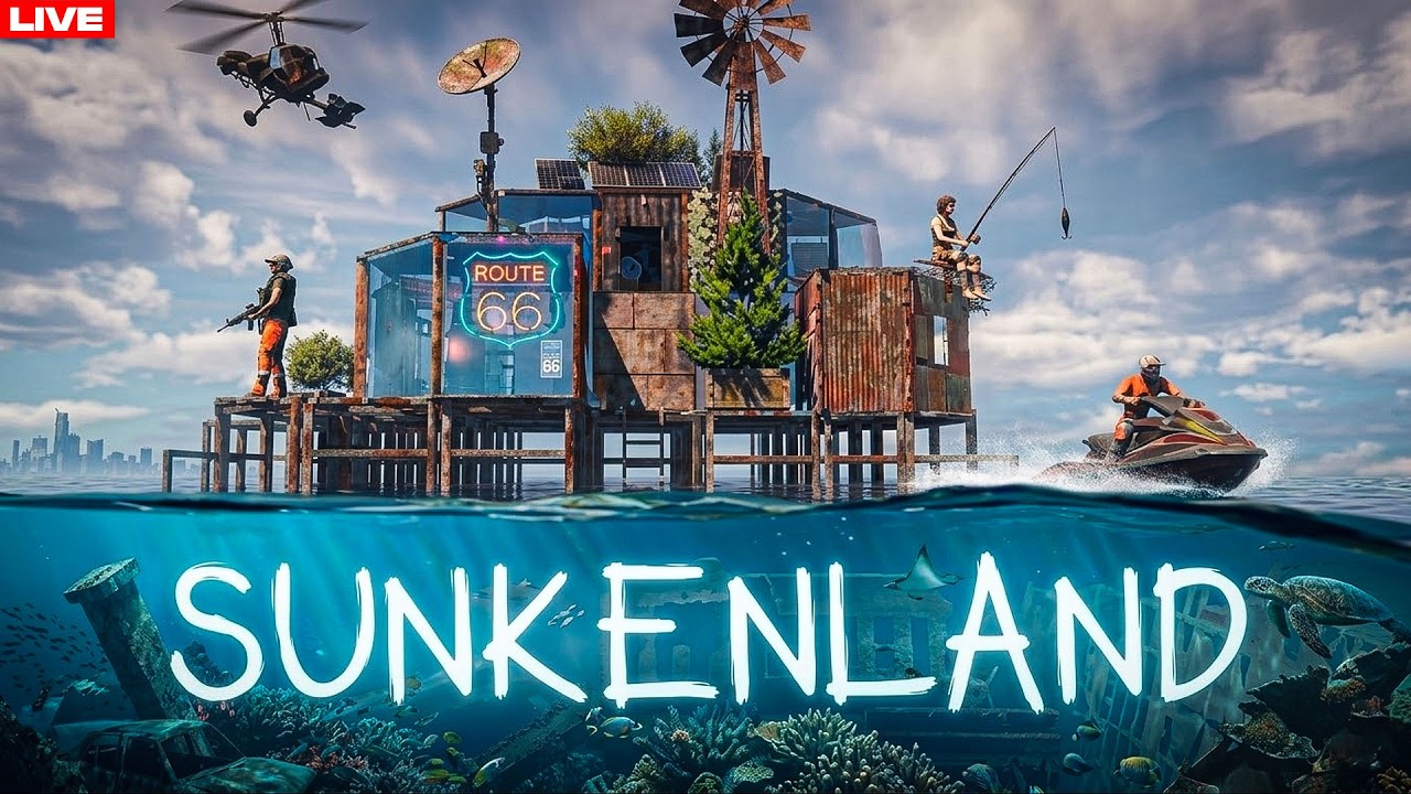 🔴Exploring The Dangerous Waters🔥| Sunkenland Survival Live | Base Building & Combat | Rexon Live