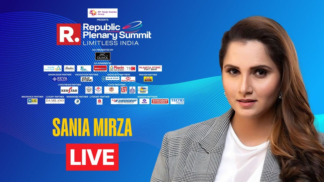 Sania Mirza at Republic Plenary Summit 2025 LIVE | Limitless India | Arnab Goswami