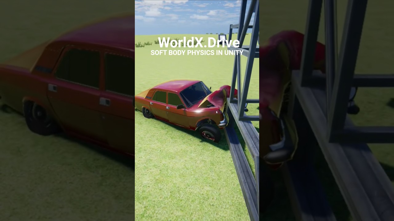 Soft Body Physics in Unity 2025 | WorldX.Drive #beamngdrive #softbodyphysics #worldxdrive #phonk