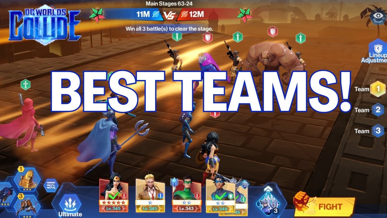 Мои 4 лучшие команды для главной сцены - DC Worlds Collide