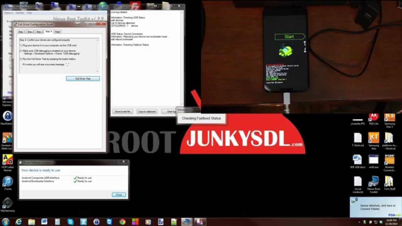 Nexus Root Tool Kit Driver Install on the Nexus 6