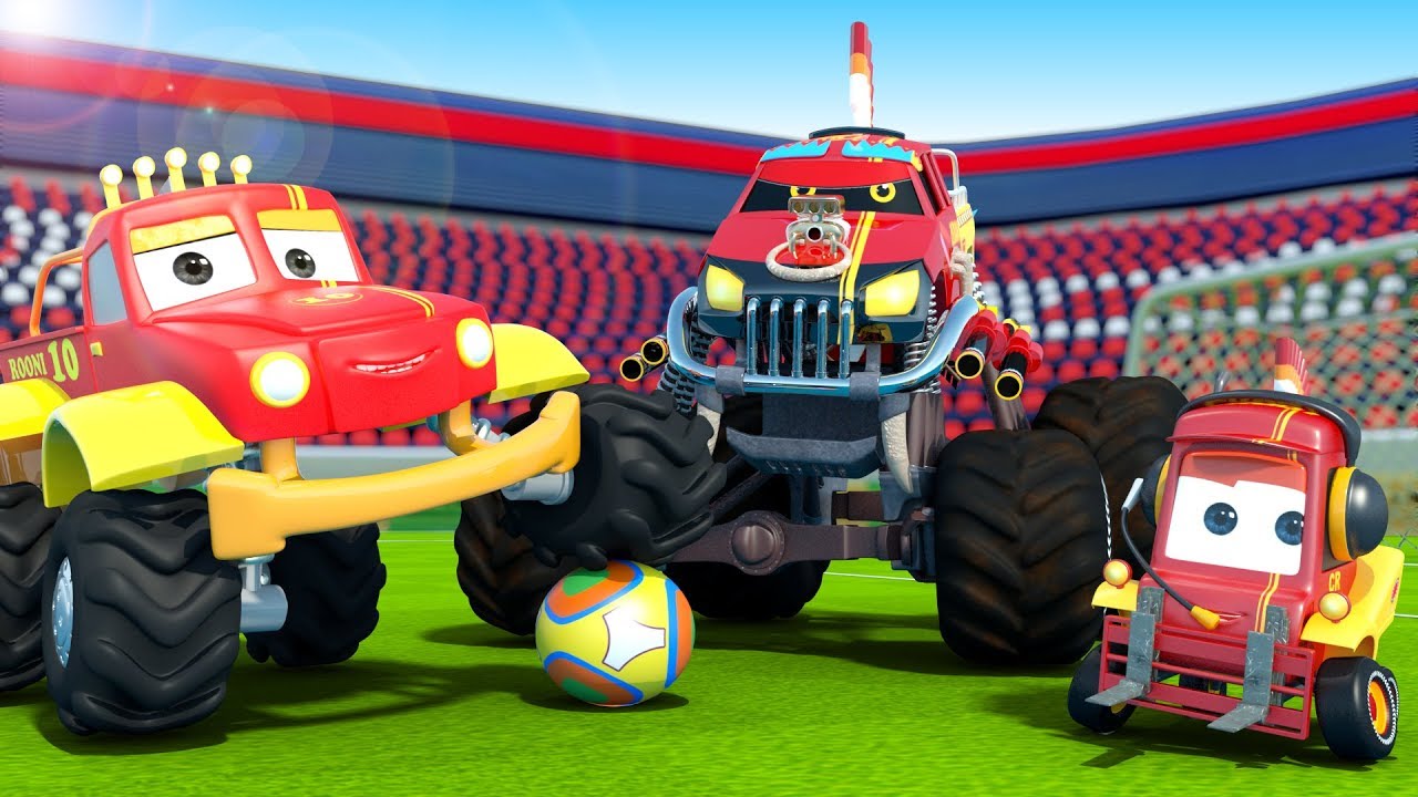 Monster Truck Dan Plays Soccer | Cartoons For Kids