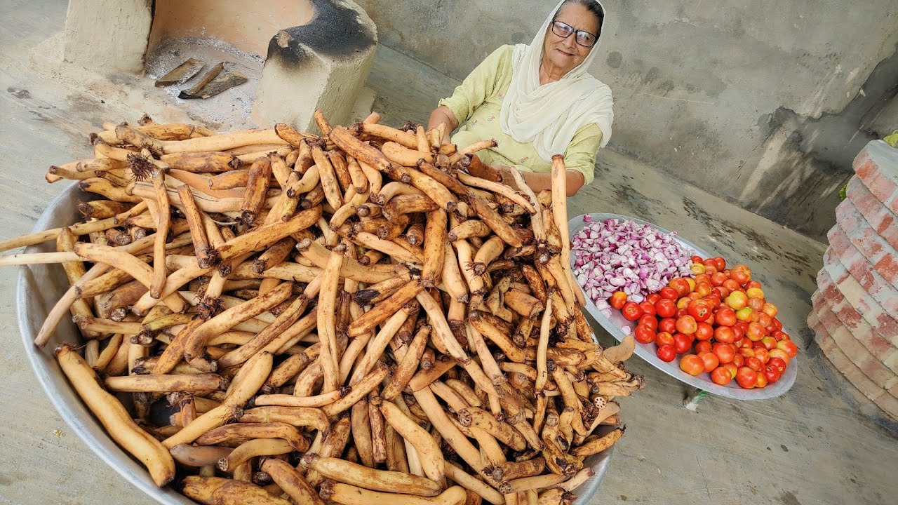 LOTUS ROOT RECIPE BY MY GRANNY  | VILLAGE FOOD | VEG RECIPES | INDIAN RECIPES | INDIAN STYLE
