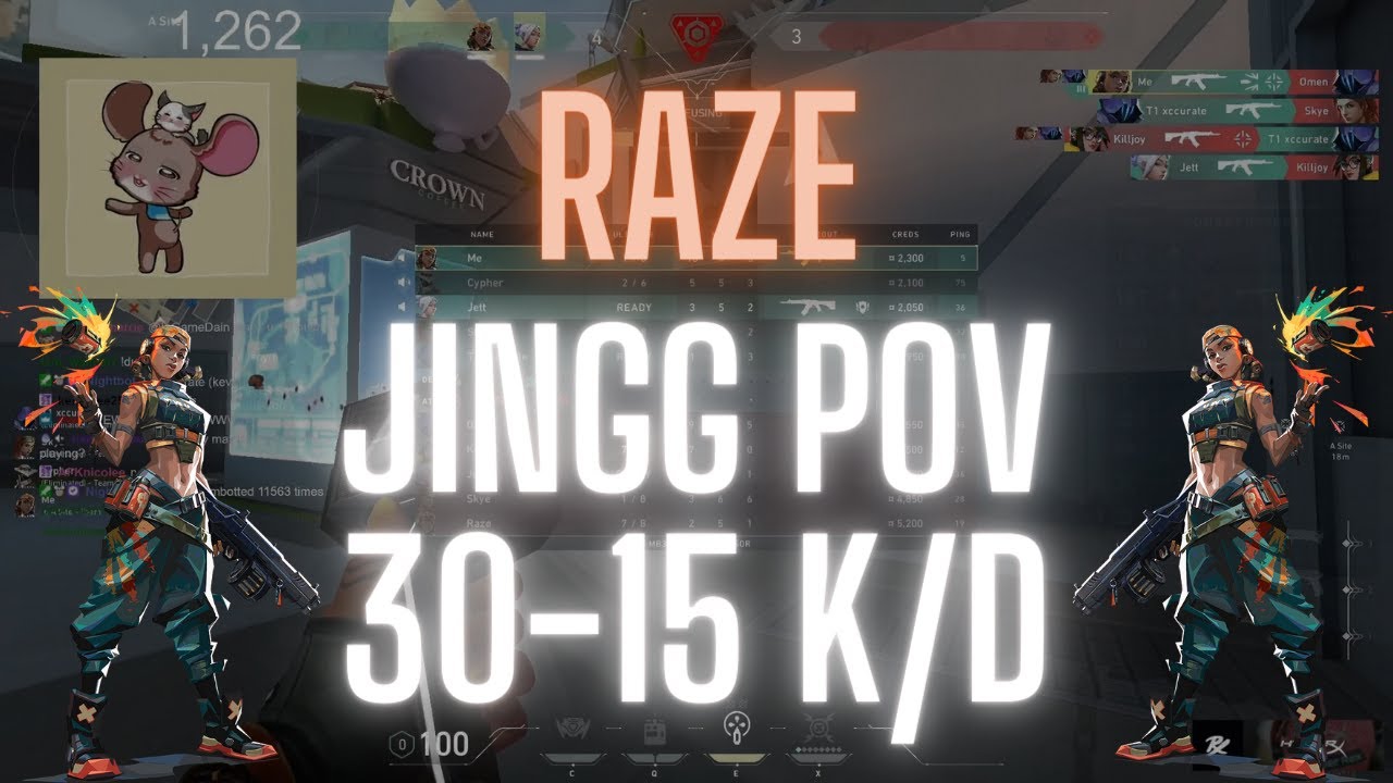 PRX Jingg POV Raze on Split 30-15 K/D (VALORANT Pro POV)