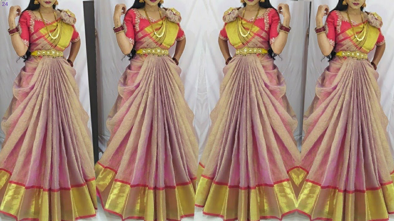 How to wear saree in different styles looks pretty ❤ /Saree Draping Elegant styles❤️ 