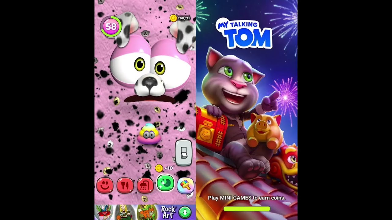 BRUNO My Talking Slime Pet Vs My Talking Tom gameplay | Android game 