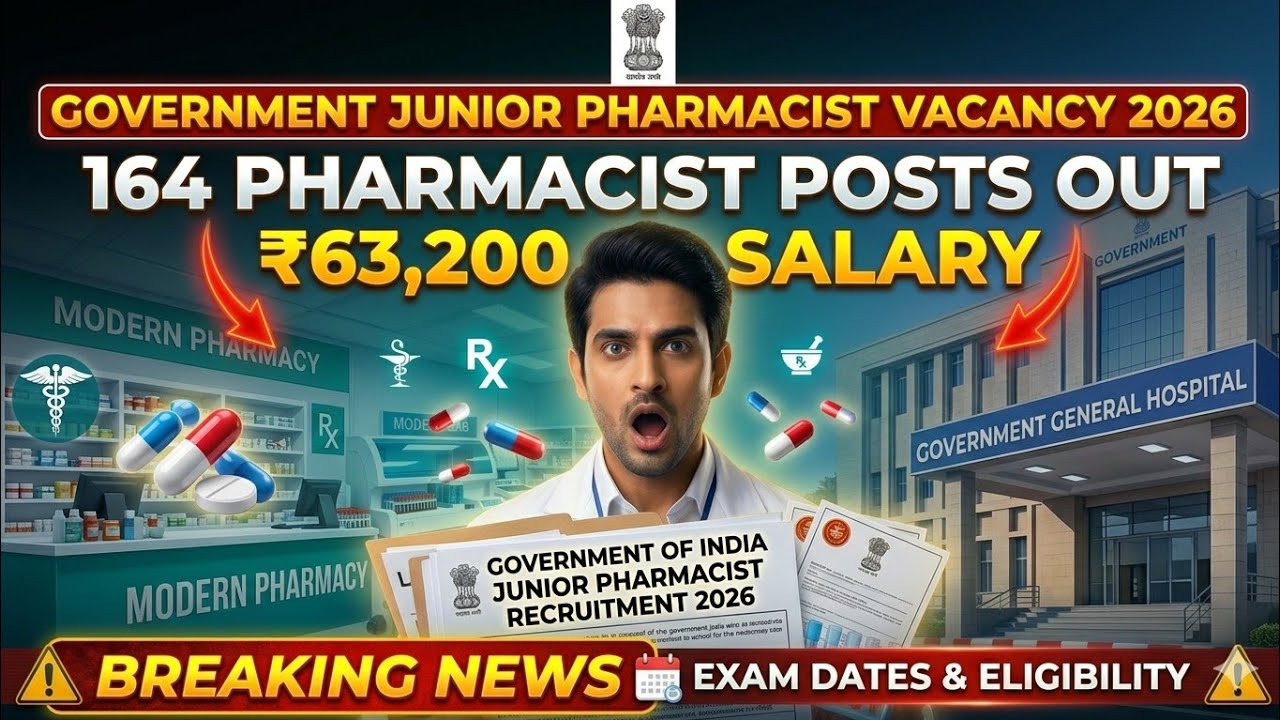 Government Pharmacist Vacancy 2026 🔥 2640 Posts | Salary ₹63,000 | Full Details | #pharmacist #job