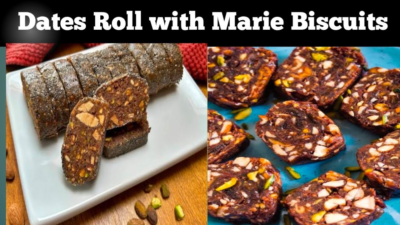 Dates Roll with Marie Biscuits 🍴|| Easy and simple recipe @lifewithmona11