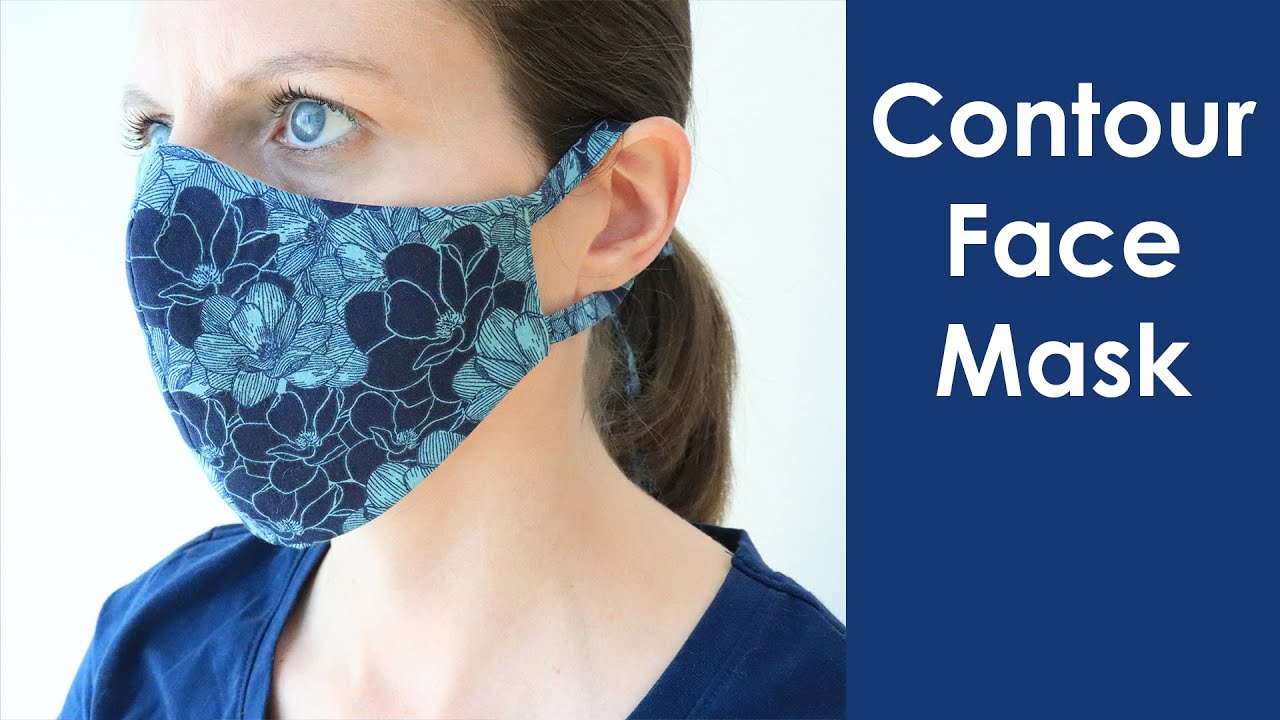 Sew a Basic Contoured Face Mask: FIXED TIES / ELASTIC, 3 STYLE OPTIONS, EASY TALK MASK, FREE PATTERN