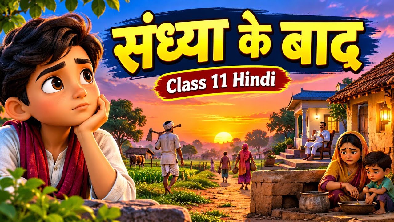 Sandhya Ke Baad Class 11| Class 11 Hindi संध्या के बाद | Animated Full Explanation | Sandhya Ke Baad