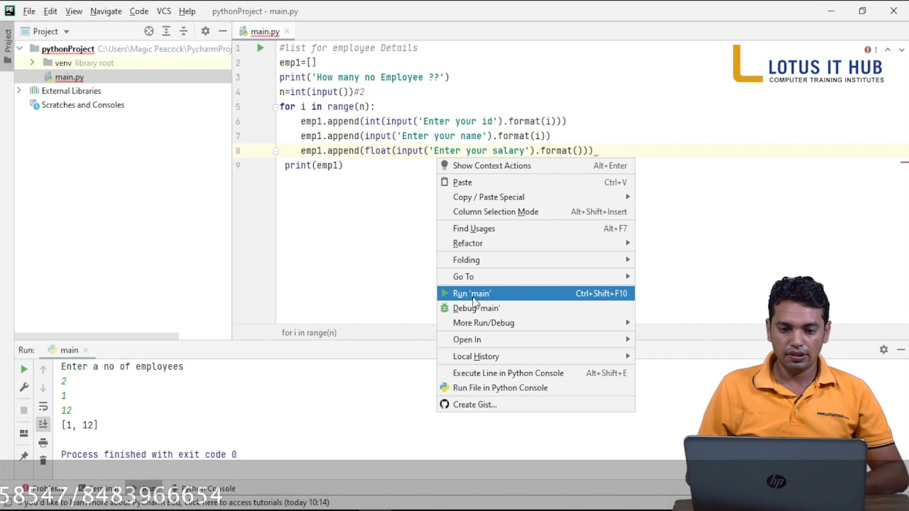 Basic of List in Python By Nilesh Sir Lotus it hub Pune || Python Training In Karvenagar Pune