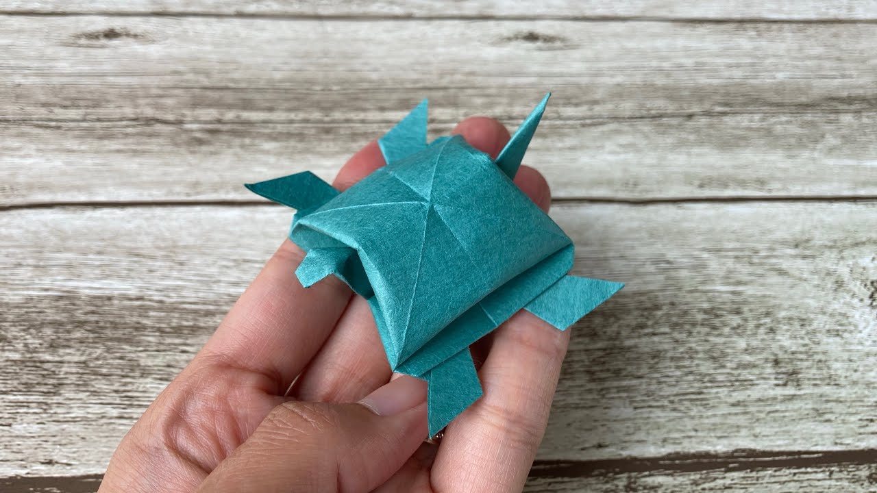 Origami Turtle 折り紙 動物 亀 折り方【早送りなし】