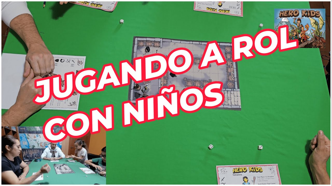 Jugando con los niños a rol HERO KIDS