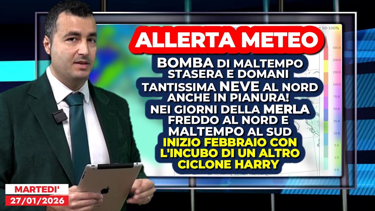 ALLERTA METEO, bomba di MALTEMPO imminente: tantissima NEVE al Nord! E nei Giorni della Merla..