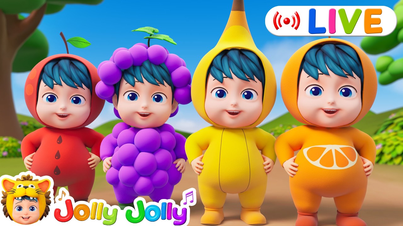 LIVE🔴Colorful Finger Family, Ice Cream Colors + More Color Songs | Jolly Jolly & Friends | Kid Song