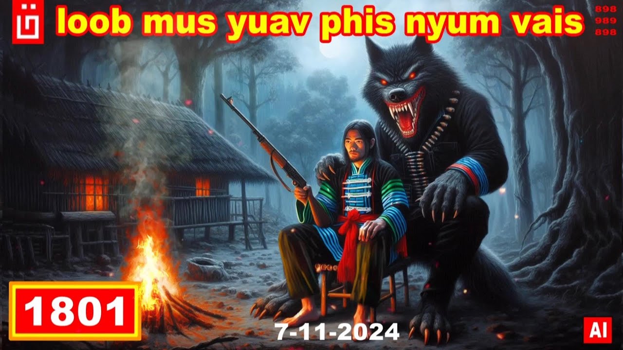 dab hais hmoob - 1801 - 7/11/2024 loob mus yuav phis nyum vais, แต่งกับผีป่า, forest ghost.