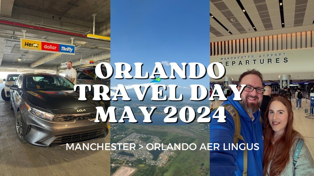 ORLANDO FLORIDA TRAVEL DAY AER LINGUS MANCHESTER AIRPORT MAY 2024