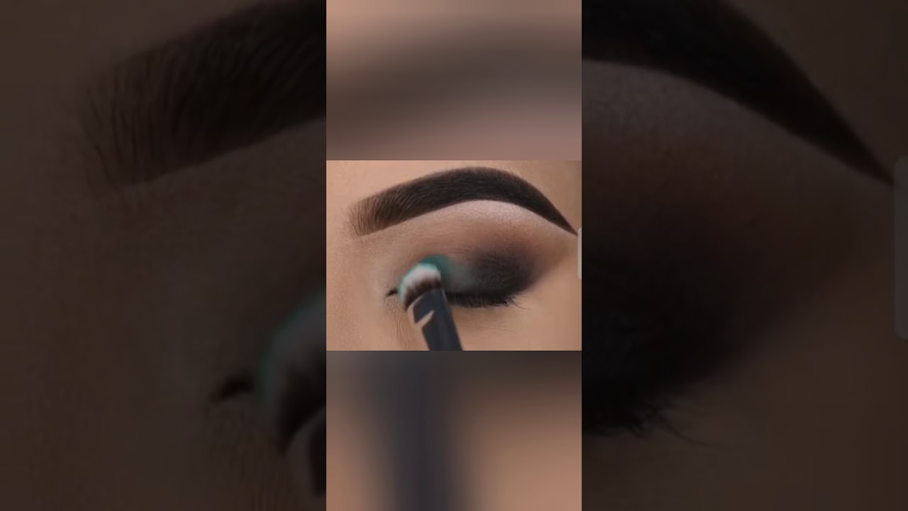Part-1 Smokey Eye With Green Glitter Eye Makeup Tutorial 💚