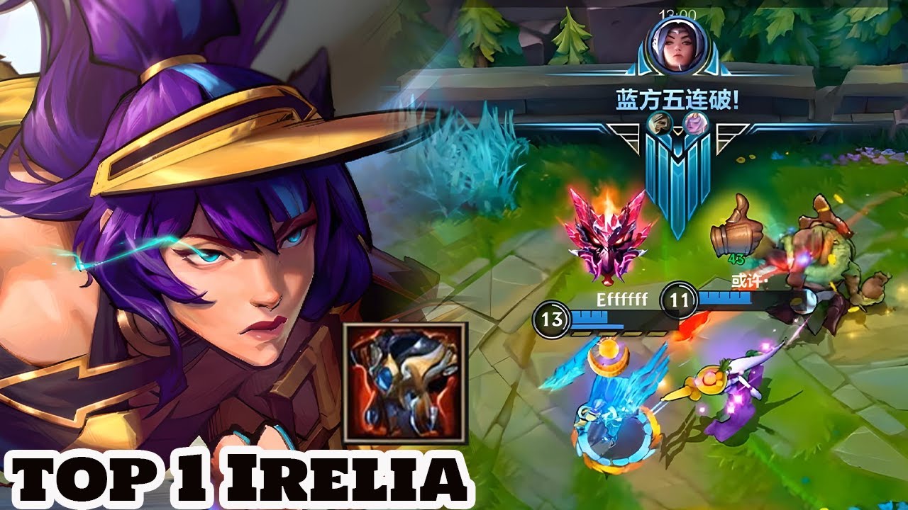 Wild Rift Irelia-top 1 Irelia pentakill gameplay Rank master