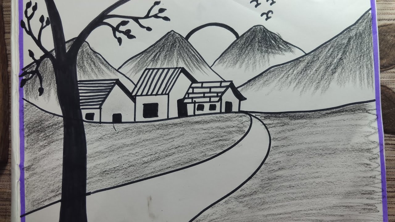 Drawing of scenery 