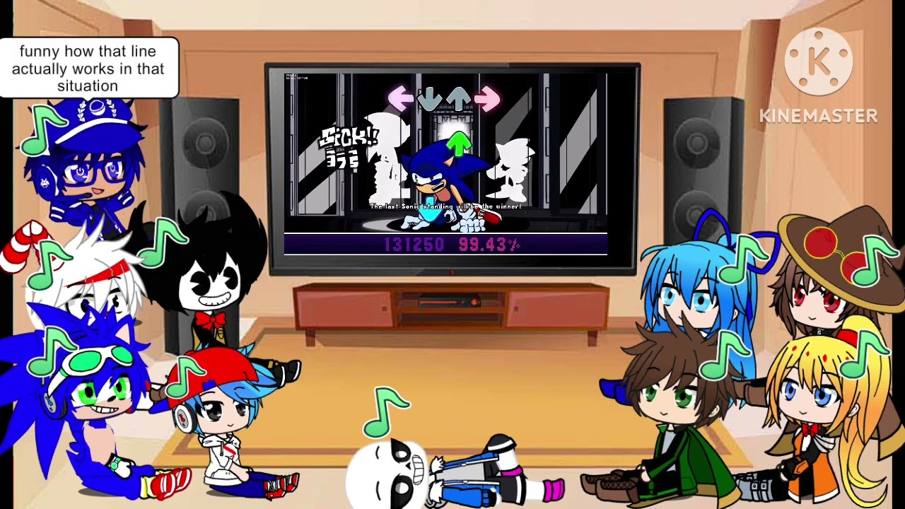 GLITCH GANG отреагировали на вокальную катастрофу FNF Sonic
