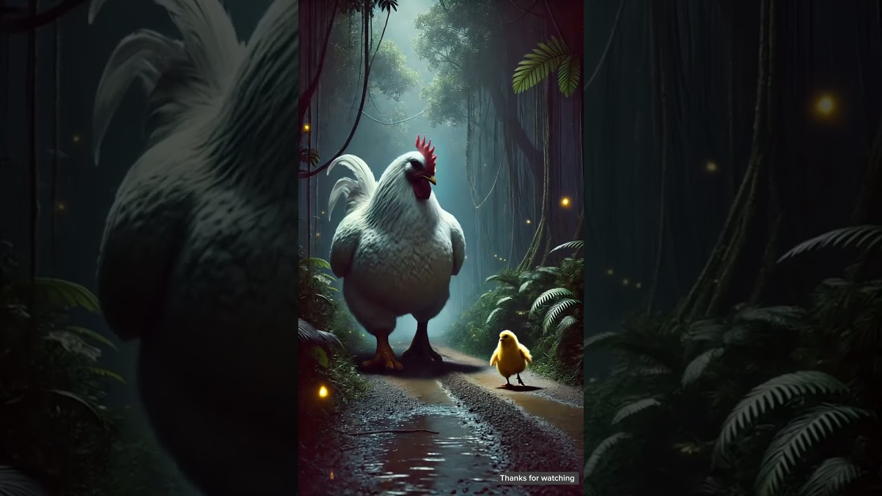 The hen lived in fear of the farmer 😭 