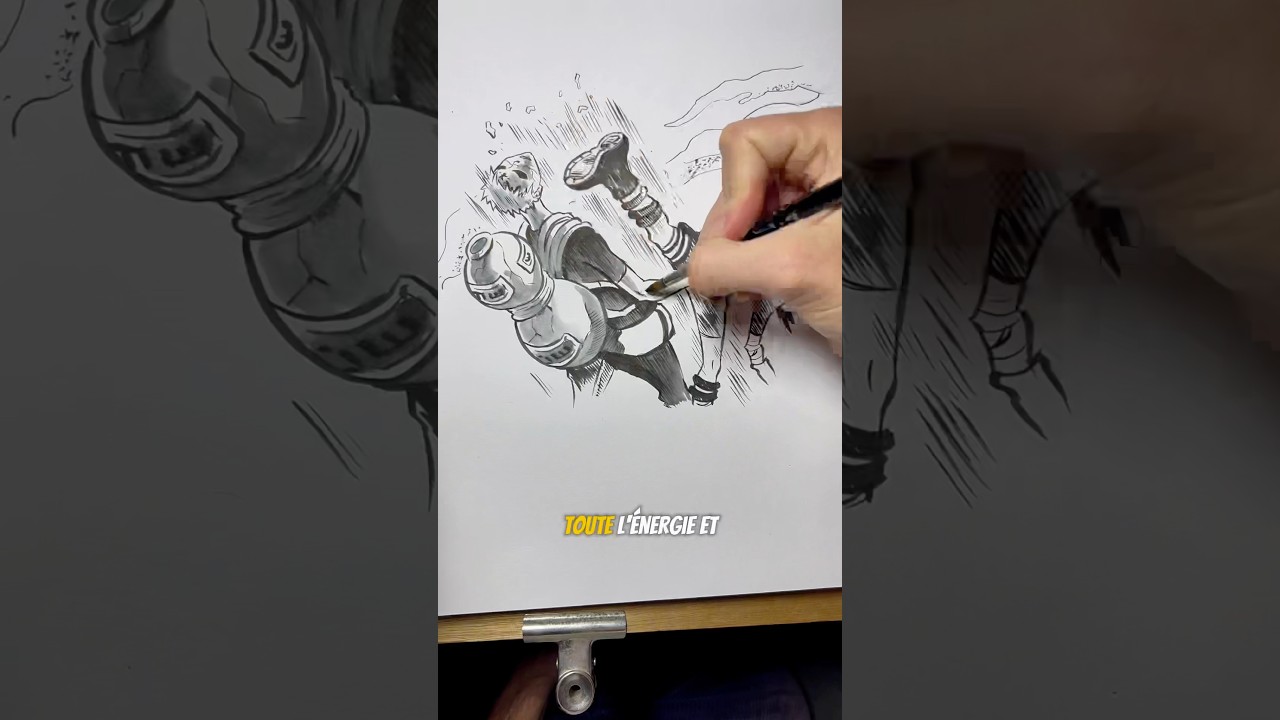 Exercice incroyable pour l&rsquo;encrage 🖌️ #tutodessin #art #mangaka #animeart #fanartanime #dessin #ink