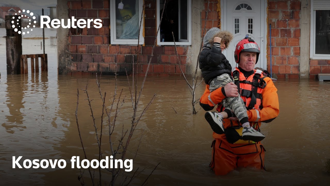 Drone video shows vast scale of flooding in Kosovo | REUTERS