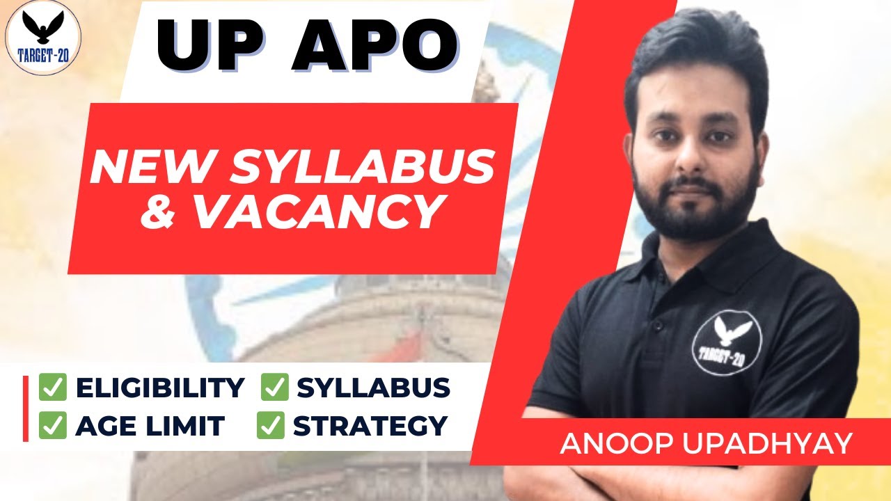 UP APO 2025 New Syllabus & Vacancy | Strategy For Crack UP APO | Anoop Upadhyay | Target20