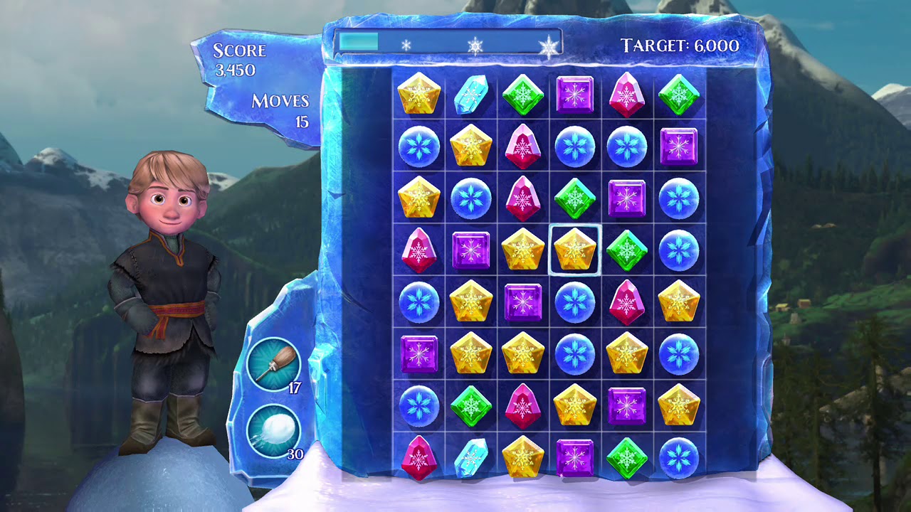 Frozen Free Fall: Snowball Fight Level 2 Walkthrough - No Power Ups